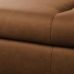 Pouf repose-pieds Infinity Aspect cuir vieilli - Cognac