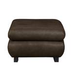 Gestoffeerde hocker Infinity antieke leerlook - Espressokleurig