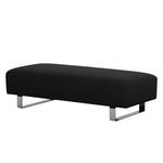 Pouf repose-pieds Kato Tissu - Tissu Felia II : Noir