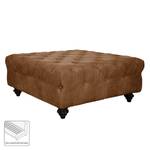 Polsterhocker Kisaura Antiklederlook Cognac