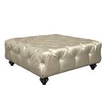 Gestoffeerde hocker Kisaura kunstweefsel - Champagne metallic