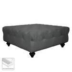 Pouf repose-pieds Kisaura Tissu - Noir