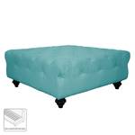 Pouf repose-pieds Kisaura Tissu - Turquoise