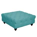 Pouf repose-pieds Kisaura Tissu - Turquoise