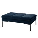 Gestoffeerde hocker MADISON fluweel - Velours Shyla: Donkerblauw