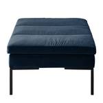 Gestoffeerde hocker MADISON fluweel - Velours Shyla: Donkerblauw