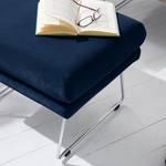 Pouf repose-pieds Maximus Velours - Bleu foncé