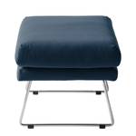 Pouf repose-pieds Maximus Velours - Bleu jean