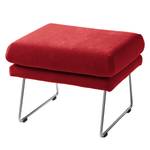 Pouf repose-pieds Maximus Velours - Rouge