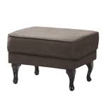 Pouf repose-pieds Miscol Aspect cuir vieilli - Gris marron