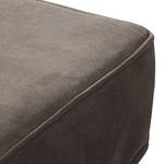 Pouf repose-pieds Miscol Aspect cuir vieilli - Gris marron