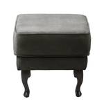 Pouf repose-pieds Miscol Aspect cuir vieilli - Gris foncé