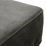 Pouf repose-pieds Miscol Aspect cuir vieilli - Gris foncé