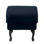 Pouf repose-pieds Miscol Velours - Bleu foncé