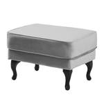 Pouf repose-pieds Miscol Velours - Gris lumineux