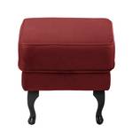 Gestoffeerde hocker Miscol fluweel - Rood