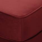 Gestoffeerde hocker Miscol fluweel - Rood