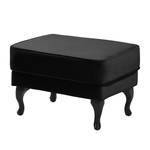 Pouf repose-pieds Miscol Velours - Noir