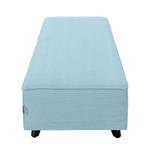 Polsterhocker Nordic Chic Webstoff Hellblau