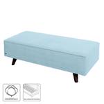 Polsterhocker Nordic Chic Webstoff Hellblau