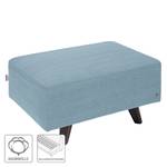 Gestoffeerde hocker Nordic Pure geweven stof - Stof TUS: 6 sky blue