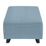 Gestoffeerde hocker Nordic Pure geweven stof - Stof TUS: 6 sky blue