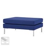 Gestoffeerde hocker Portobello geweven stof - Stof Ramira: Blauw - Hoekig