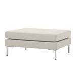 Gestoffeerde hocker Portobello geweven stof - Stof Selva: Beige - Hoekig