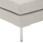 Gestoffeerde hocker Portobello geweven stof - Stof Selva: Beige - Hoekig