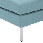 Pouf repose-pieds Portobello Tissu Tissu Selva : Bleu clair - Angulaire