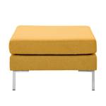 Pouf repose-pieds Portobello Tissu Tissu Selva : Jaune moutarde - Angulaire