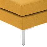 Pouf repose-pieds Portobello Tissu Tissu Selva : Jaune moutarde - Angulaire