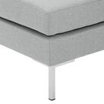 Pouf repose-pieds Portobello Tissu Tissu Selva : Gris argenté - Angulaire