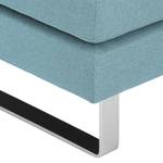 Pouf repose-pieds Portobello Tissu Tissu Selva : Bleu clair - Luge