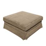 Pouf repose-pieds Portol Microfibre - Latte macchiatto