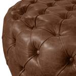 Pouf repose-pieds Pradera Cuir véritable - Marron