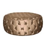 Pouf repose-pieds Pradera Matière tissée synthétique - Marron