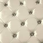 Gestoffeerde hocker Pradera kunstweefsel - Champagne metallic