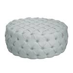 Pouf repose-pieds Pradera Tissu - Bleu acier