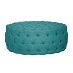 Gestoffeerde hocker Pradera geweven stof - Turquoise