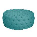 Gestoffeerde hocker Pradera geweven stof - Turquoise