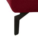 Pouf repose-pieds Rosewood Tissu - Rouge cerise