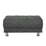 Pouf repose-pieds Selmer Tissu structuré - Gris