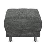 Pouf repose-pieds Selmer Tissu structuré - Gris