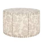 Gestoffeerde poef Sherri taupe/beige