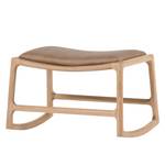 Tabouret Taasia Cuir véritable / Chêne massif - Marron clair