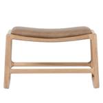 Tabouret Taasia Cuir véritable / Chêne massif - Marron clair