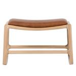 Hocker Taasia Echtleder / Eiche massiv - Cognac