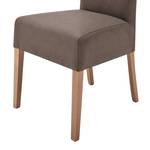Gestoffeerde stoelen Lenya kunstleer - Bruin/eikenhoutkleurig