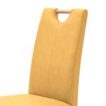 Lot de 2 chaises capitonnées Alessia II Imitation cuir - Curry / Hêtre naturel